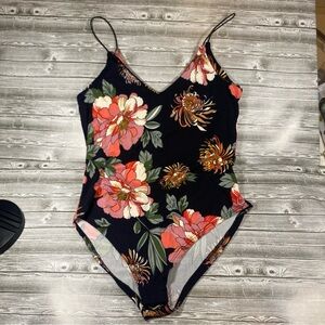 Gaze Black Floral bodysuit